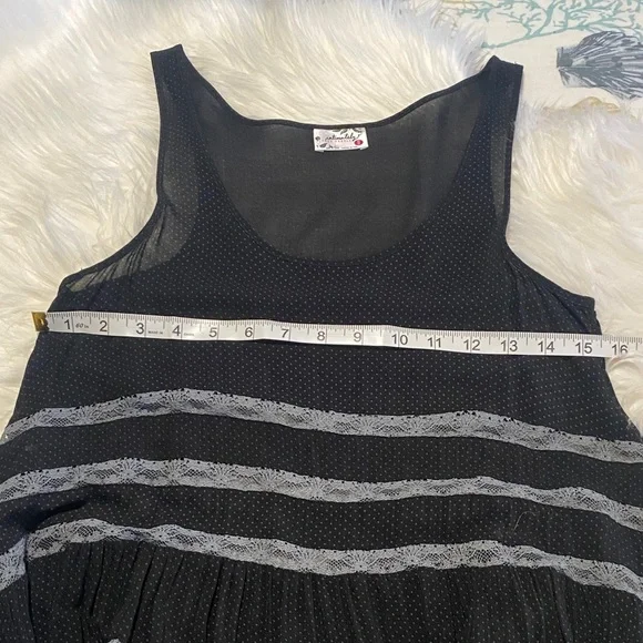 Free People Black and Gray Patterned Top - Picture 5 of 6